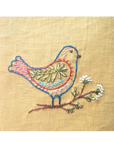 Water-soluble embroidery transfer sheets - Folk birds