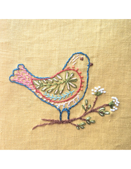 Water-soluble embroidery transfer sheets - Folk birds