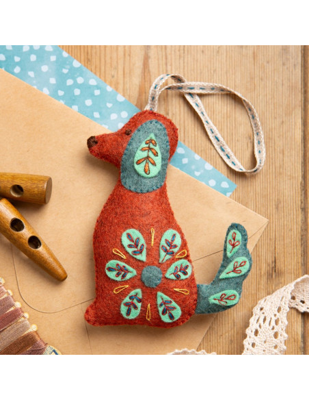 Mini felt kit - Folk Dogs