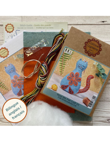 Mini felt kit - Folk cat