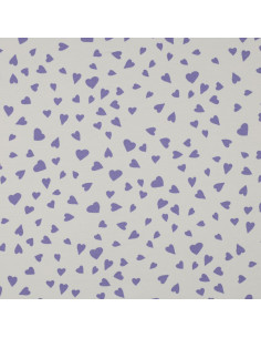 Fleece sweatshirt fabric with hearts - Off-white 2