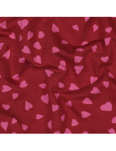 Red heart fleece sweatshirt fabric
