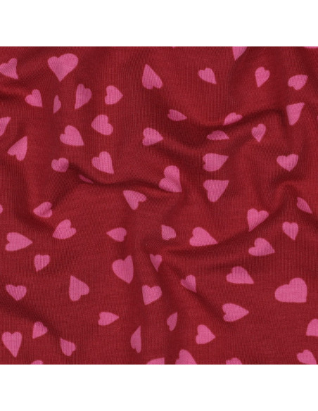 Red heart fleece sweatshirt fabric