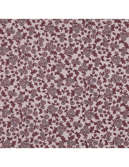 Floral flannel fabric - Pink