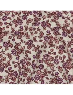 Floral flannel fabric - Ecru 2