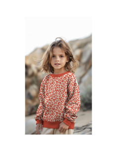 Leopard Sweat Fabric - Orange 2
