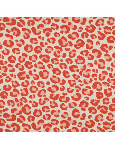 Leopard Sweat Fabric - Orange