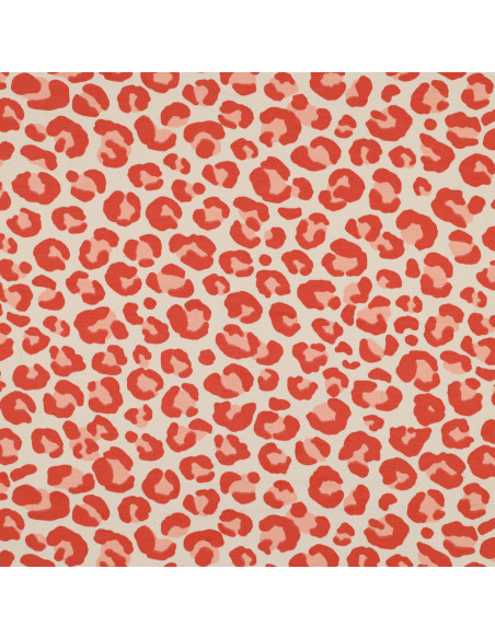 Leopard Sweat Fabric - Orange