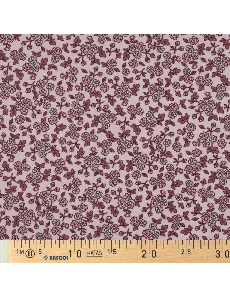 Floral flannel fabric - Pink