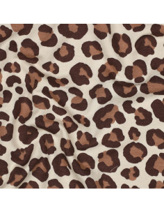 Leopard Sweat Fabric - Brown 2