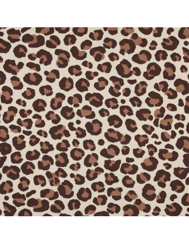 Leopard Sweat Fabric - Brown
