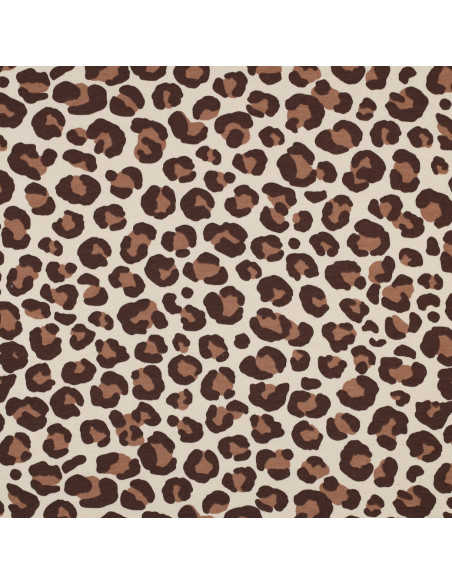 Leopard Sweat Fabric - Brown