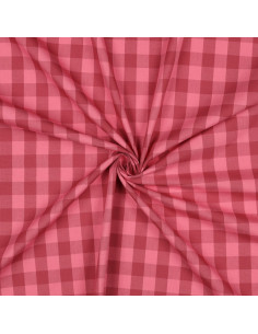Large checkered Vichy fabric - Red and Bordeaux
