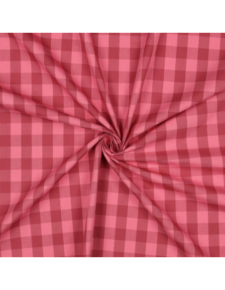 Large checkered Vichy fabric - Red and Bordeaux