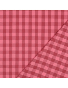 Large checkered Vichy fabric - Red and Bordeaux 2