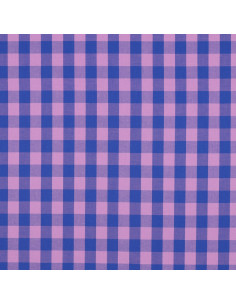 Large checkered Vichy fabric - Lavender and blue 2