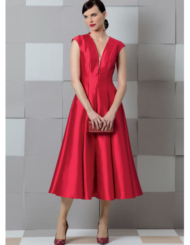 Dress pattern and false plastron - Vogue 9292