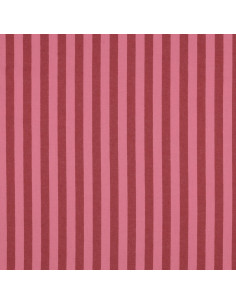 Cotton poplin fabric - Wide stripes - Bordeaux and red 2