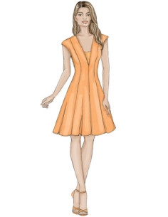 Dress pattern and false plastron - Vogue 9292 2