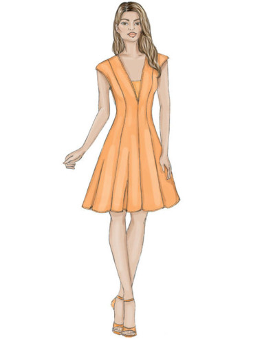 Dress pattern and false plastron - Vogue 9292