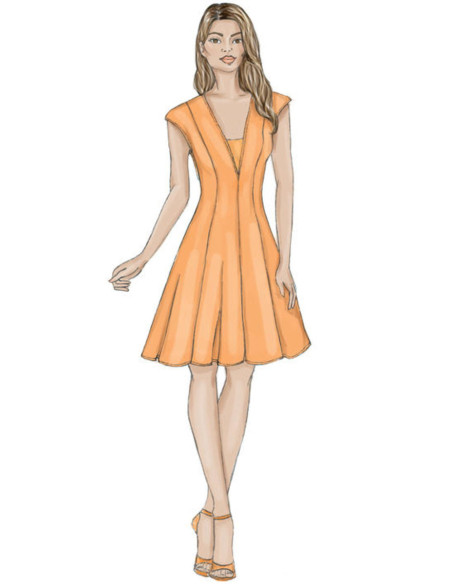 Dress pattern and false plastron - Vogue 9292