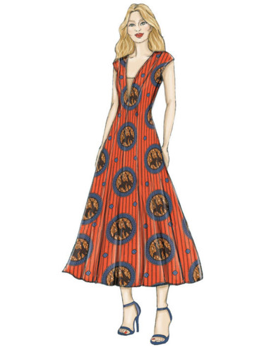 Dress pattern and false plastron - Vogue 9292