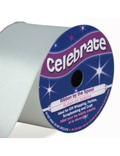 Celebrate white satin ribbon - 38 mm x 4 meters