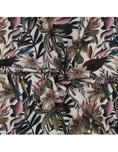 Cotton canvas fabric - Vintage flowers