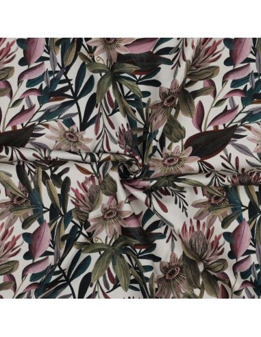 Cotton canvas fabric - Vintage flowers