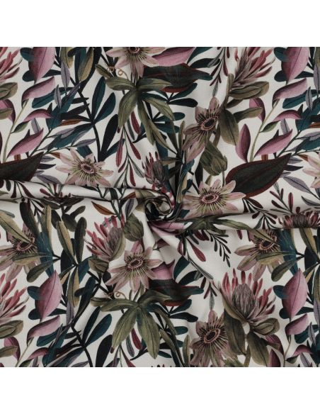 Cotton canvas fabric - Vintage flowers