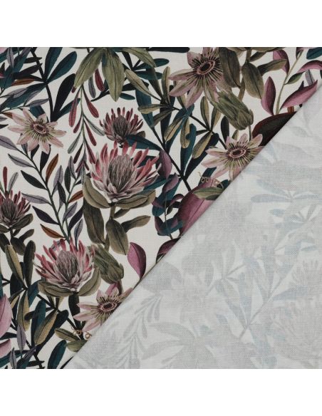 Cotton canvas fabric - Vintage flowers