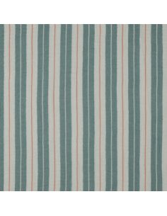 Double gauze fabric with stripe print - Green 2
