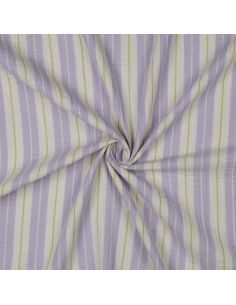 Double gauze fabric with stripe print - Purple