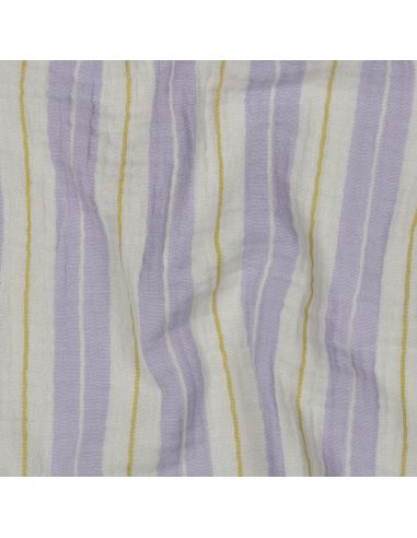 Double gauze fabric with stripe print - Parma