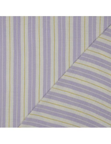 Double gauze fabric with stripe print - Parma