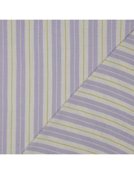 Double gauze fabric with stripe print - Parma