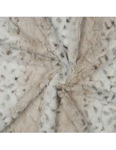 Faux animal fur fabric - Snow leopard