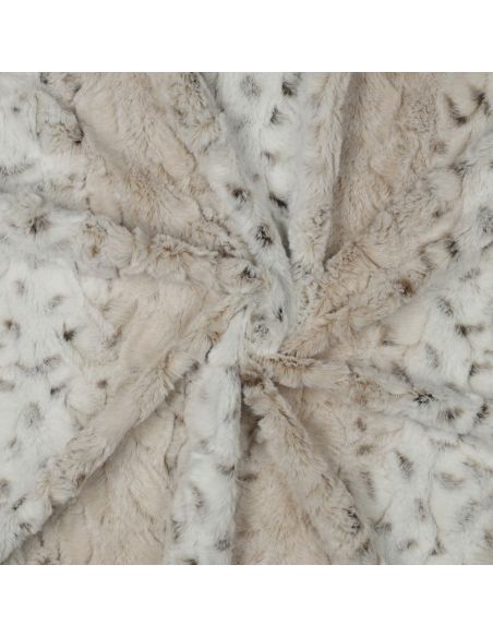 Faux animal fur fabric - Snow leopard