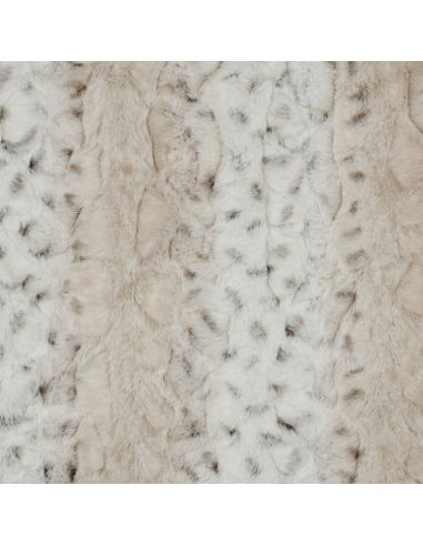 Faux animal fur fabric - Snow leopard