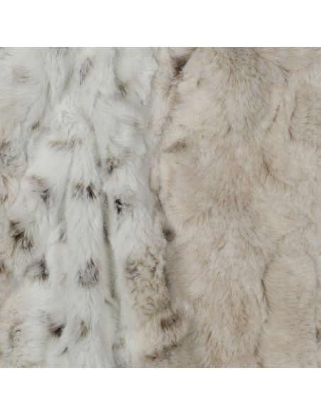 Faux animal fur fabric - Snow leopard