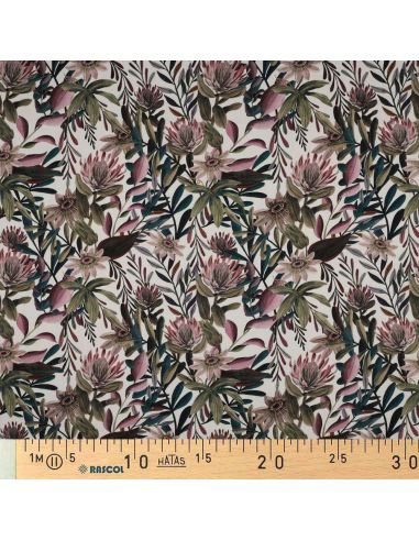 Cotton canvas fabric - Vintage flowers