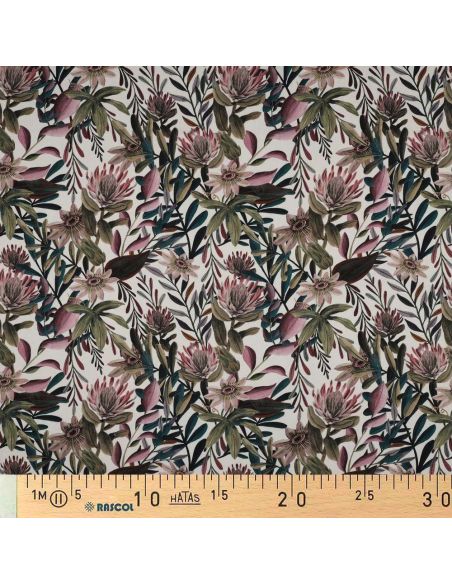Cotton canvas fabric - Vintage flowers