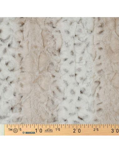 Faux animal fur fabric - Snow leopard