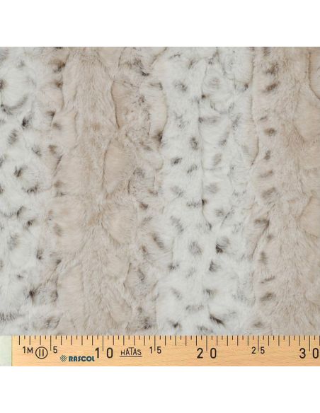 Faux animal fur fabric - Snow leopard