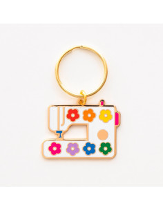 Daisy Keychain - Floral Sewing Machine