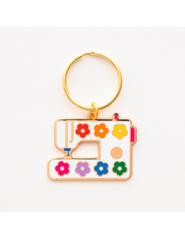 Daisy Keychain - Floral Sewing Machine