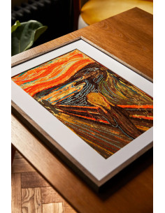 Cross-stitch embroidery kit - The Scream