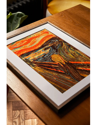 Cross-stitch embroidery kit - The Scream