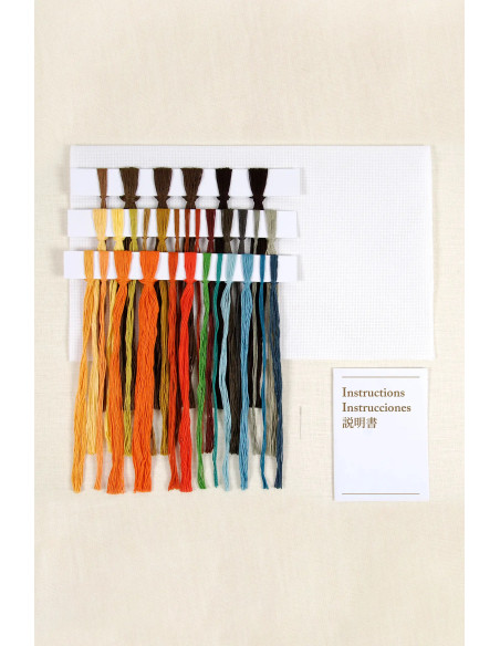 Cross-stitch embroidery kit - The Scream
