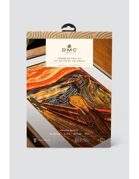 Cross-stitch embroidery kit - The Scream